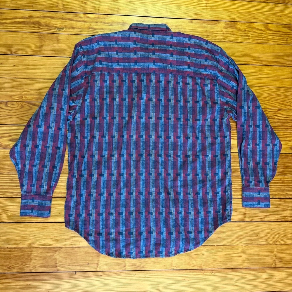 Vintage Levi Strauss Sutter Creek Cotton Flannel Plaid Button Up Shirt Large Red - Picture 13 of 13
